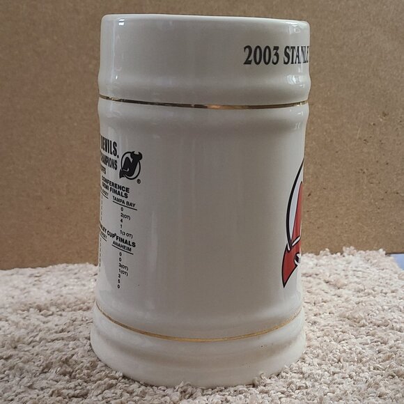 New Jersey Devils 2003 Stanley Cup Champions Beer Stein Mug NJ Ceramic - Picture 5 of 7